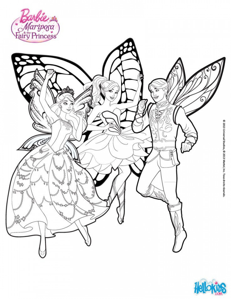 BARBIE MARIPOSA coloring pages - Celebration in Flutterfield