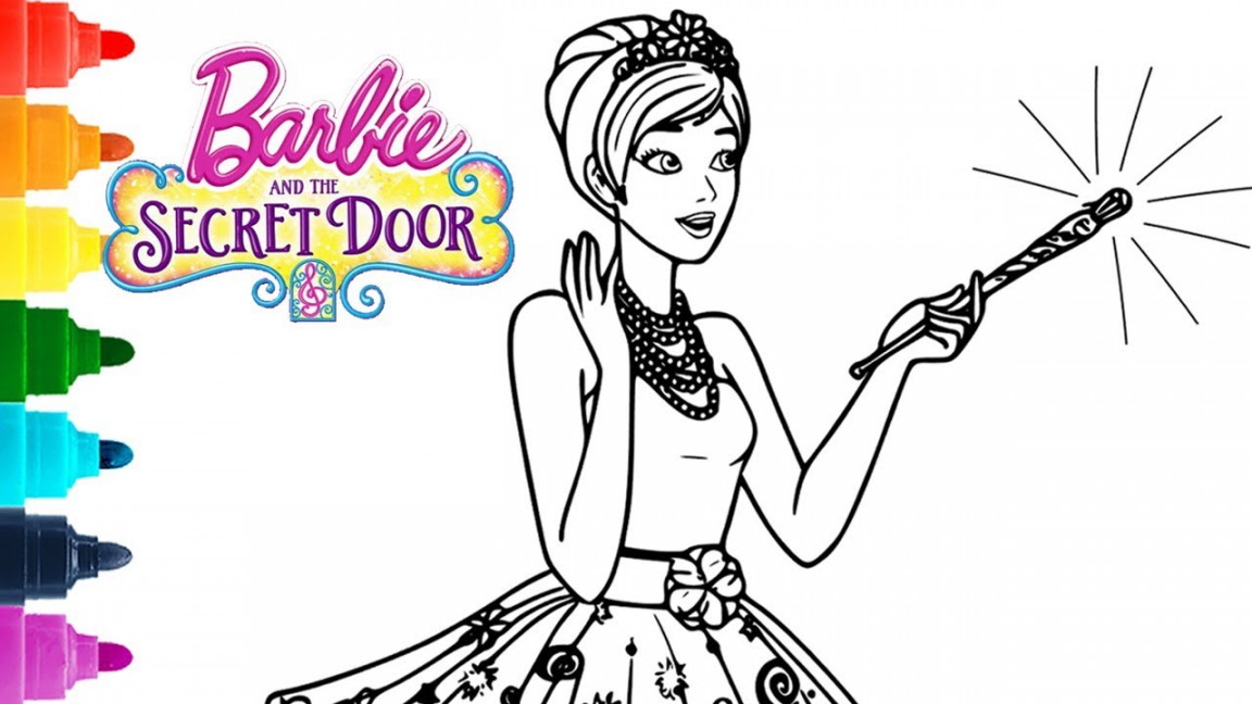 Barbie The Secret Door Coloring Page  DISNEY Barbie Coloring Book