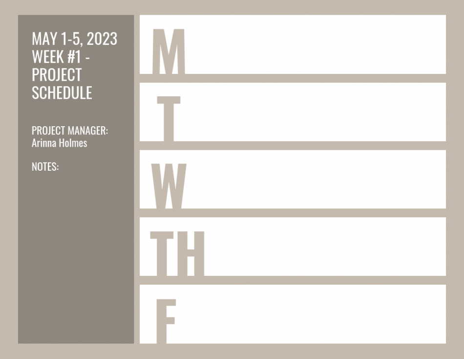 Beige Weekly Calendar Schedule Template - Venngage