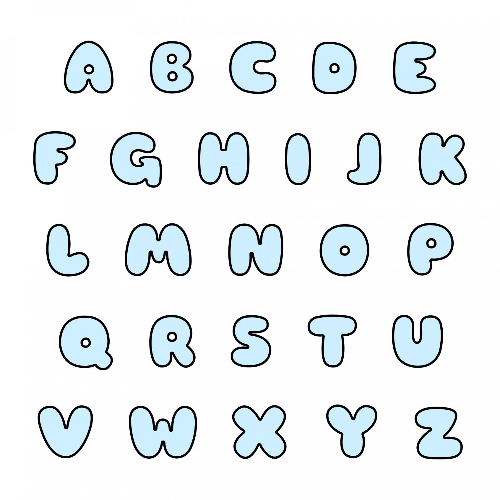 Best Printable Bubble Letters To Trace in 23  Bubble writing