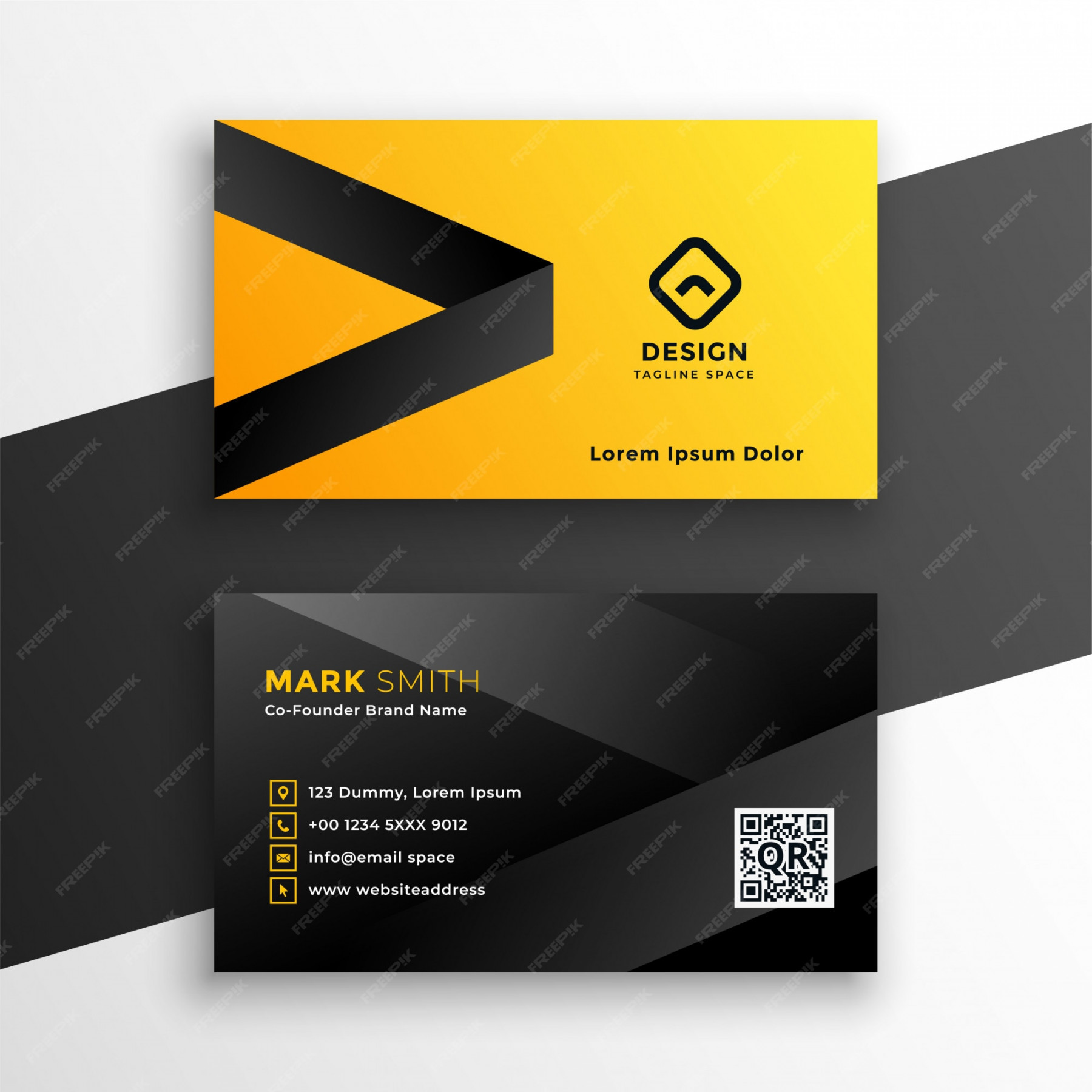 Black And Yellow Business Card Bilder - Kostenloser Download auf