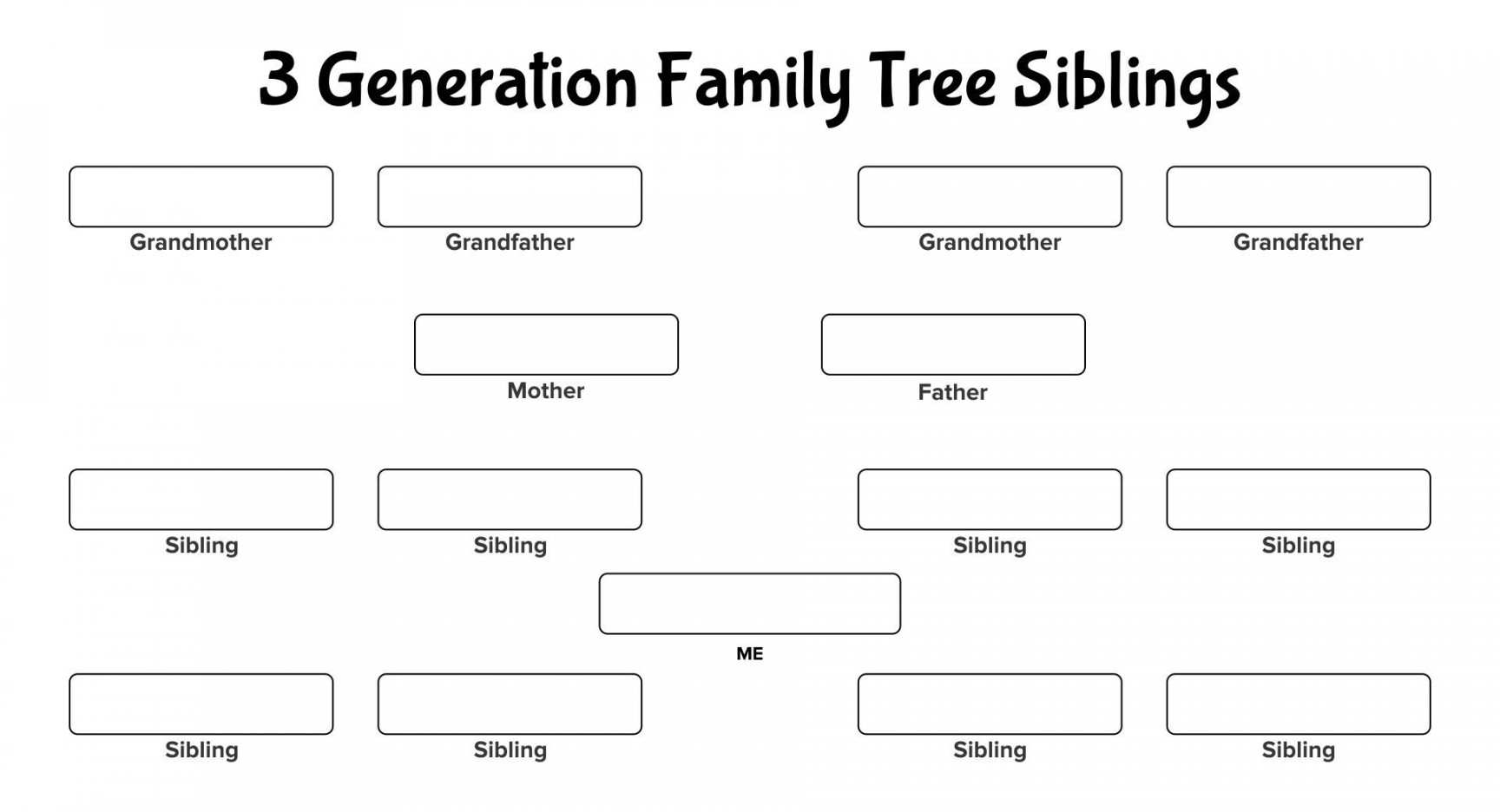 Blank Family Tree Template  Generations in 202  Family tree