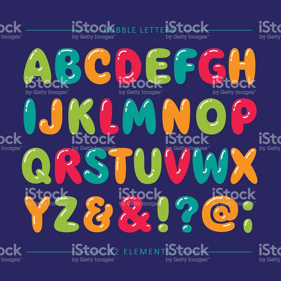 Bubble funny letters