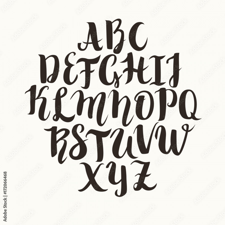 Calligraphic vector font