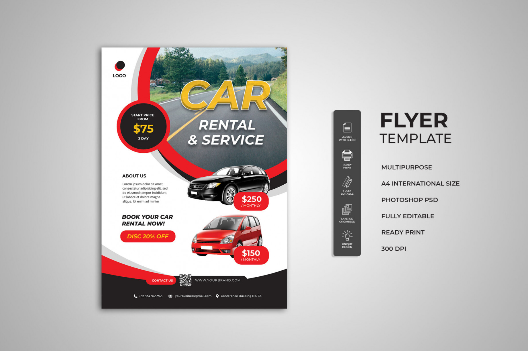 Car Rental Agency Flyer - UI Creative