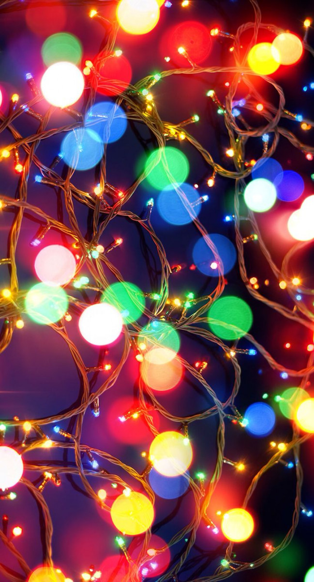 Christmas lights iPhone wallpaper  Christmas wallpaper, Christmas