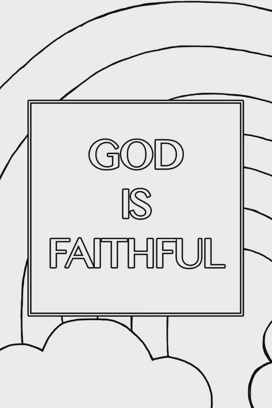 Coloring Pages with Genesis : - Rainbow Coloring - God is Faithful