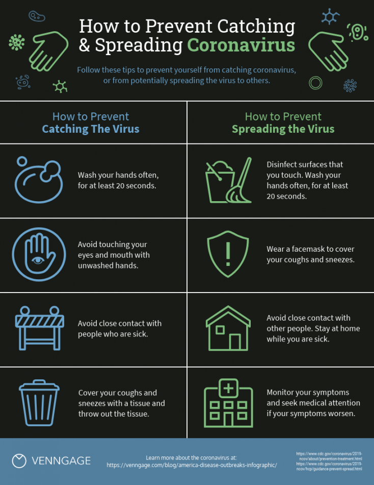 Coronavirus Fact Sheet Infographic Template - Venngage