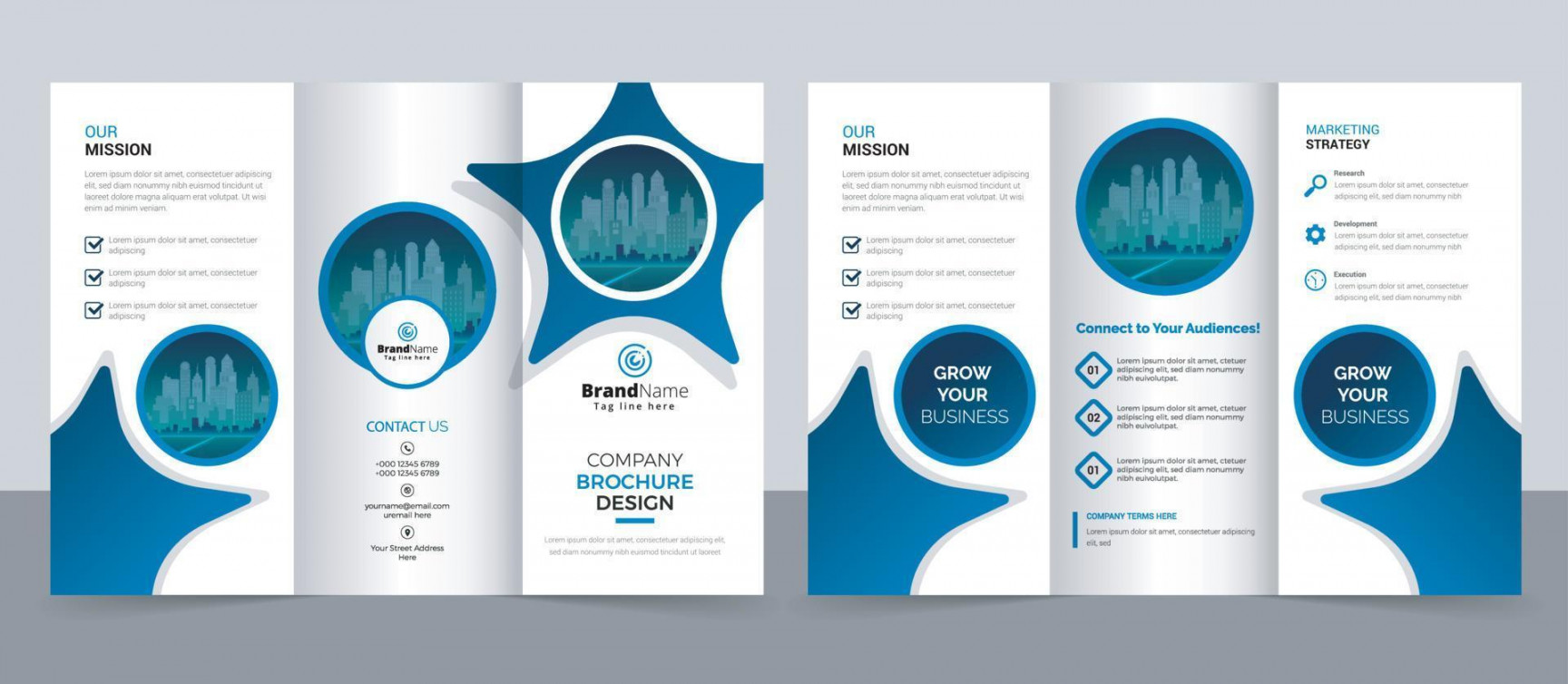 Corporate Brochure Template Vector Art, Icons, and Graphics for