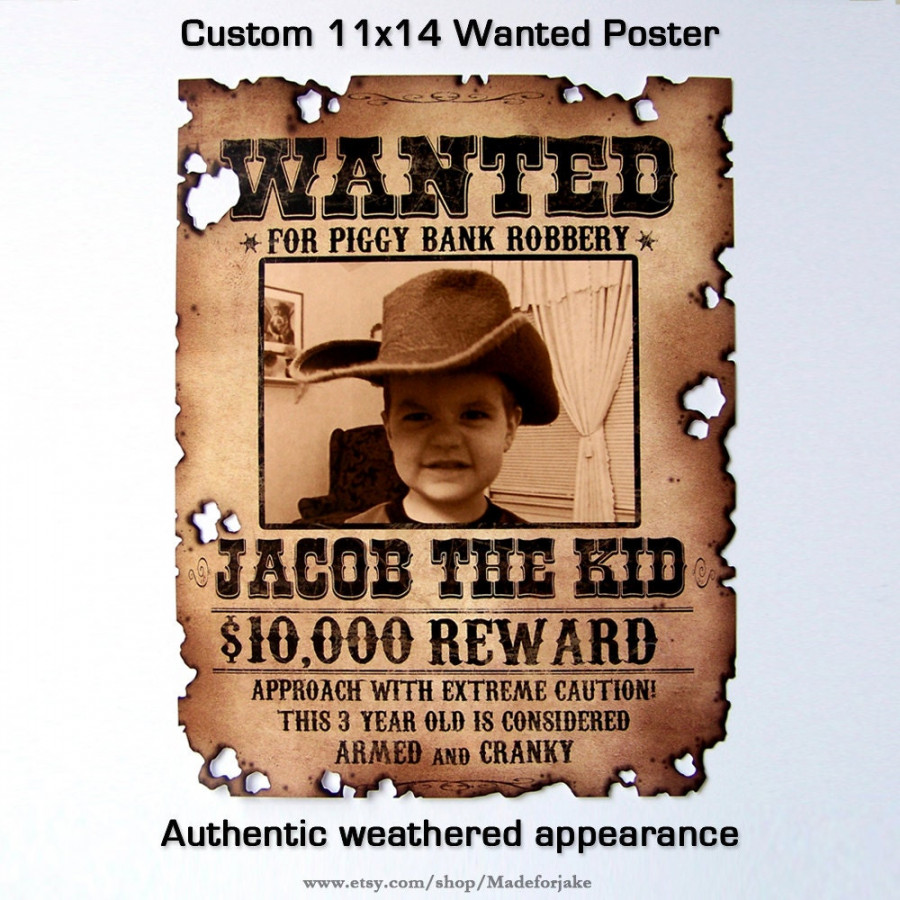 Custom Wanted Poster x - Etsy