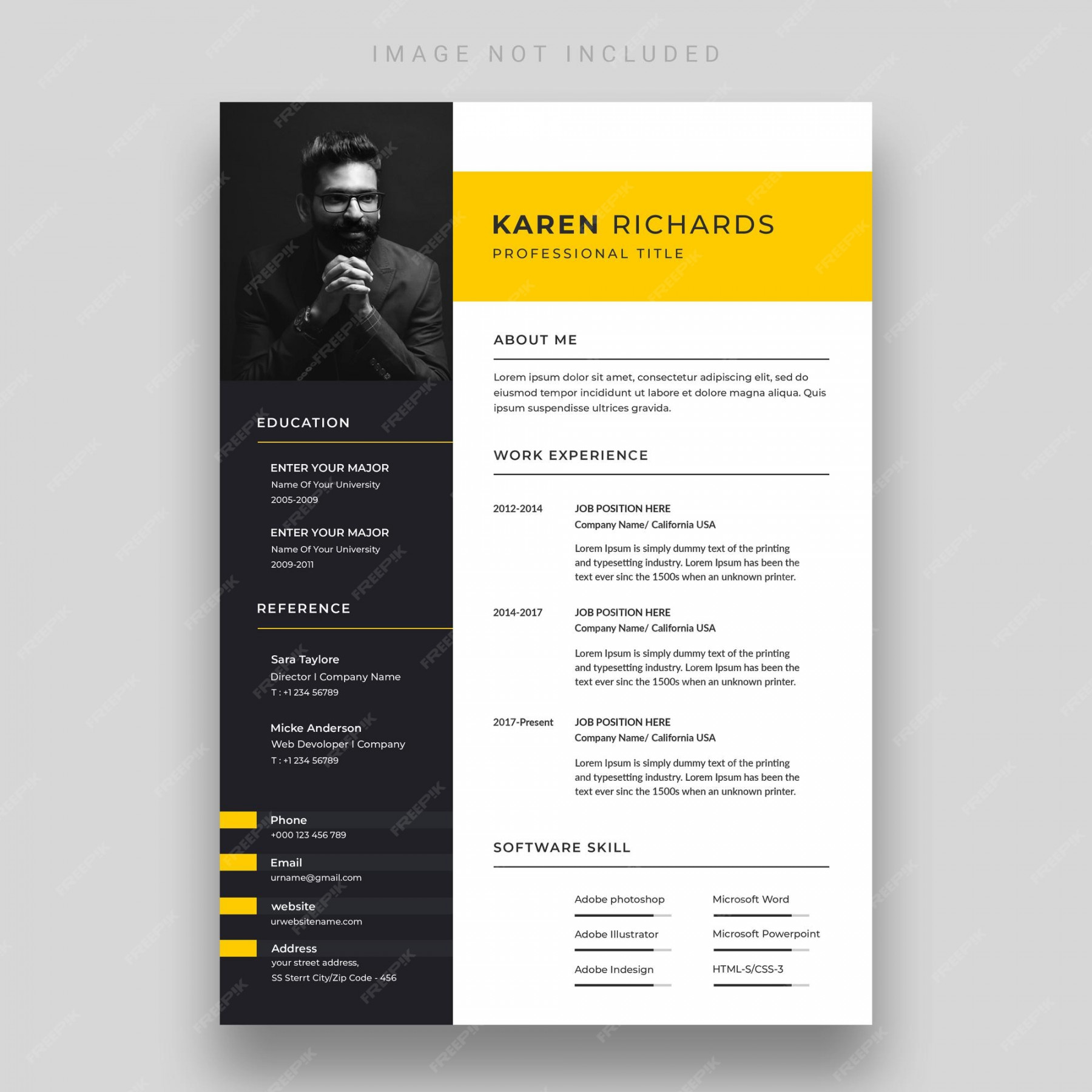 Cv Template - Free Vectors & PSDs to Download