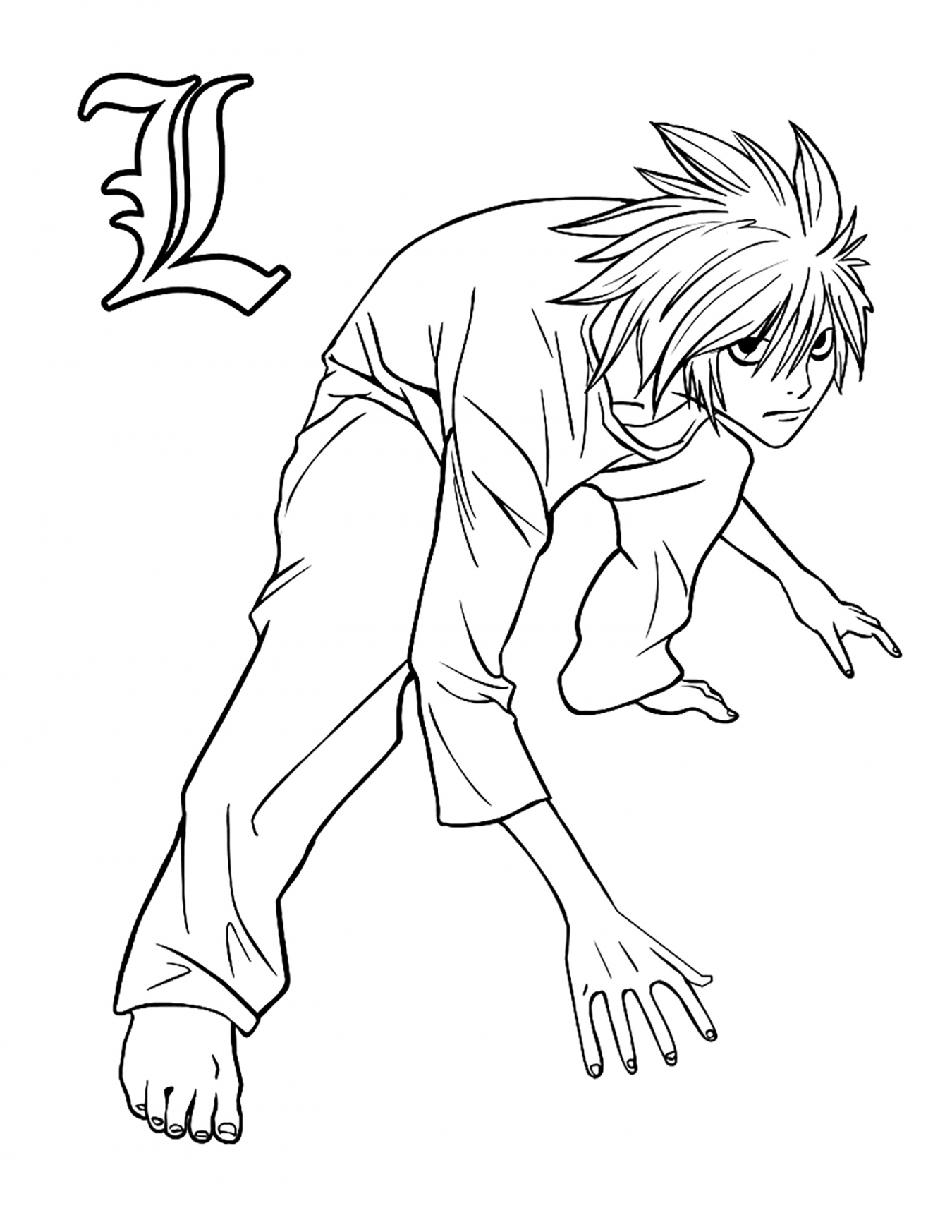 Death note coloring pages to print for kids - Death Note Kids