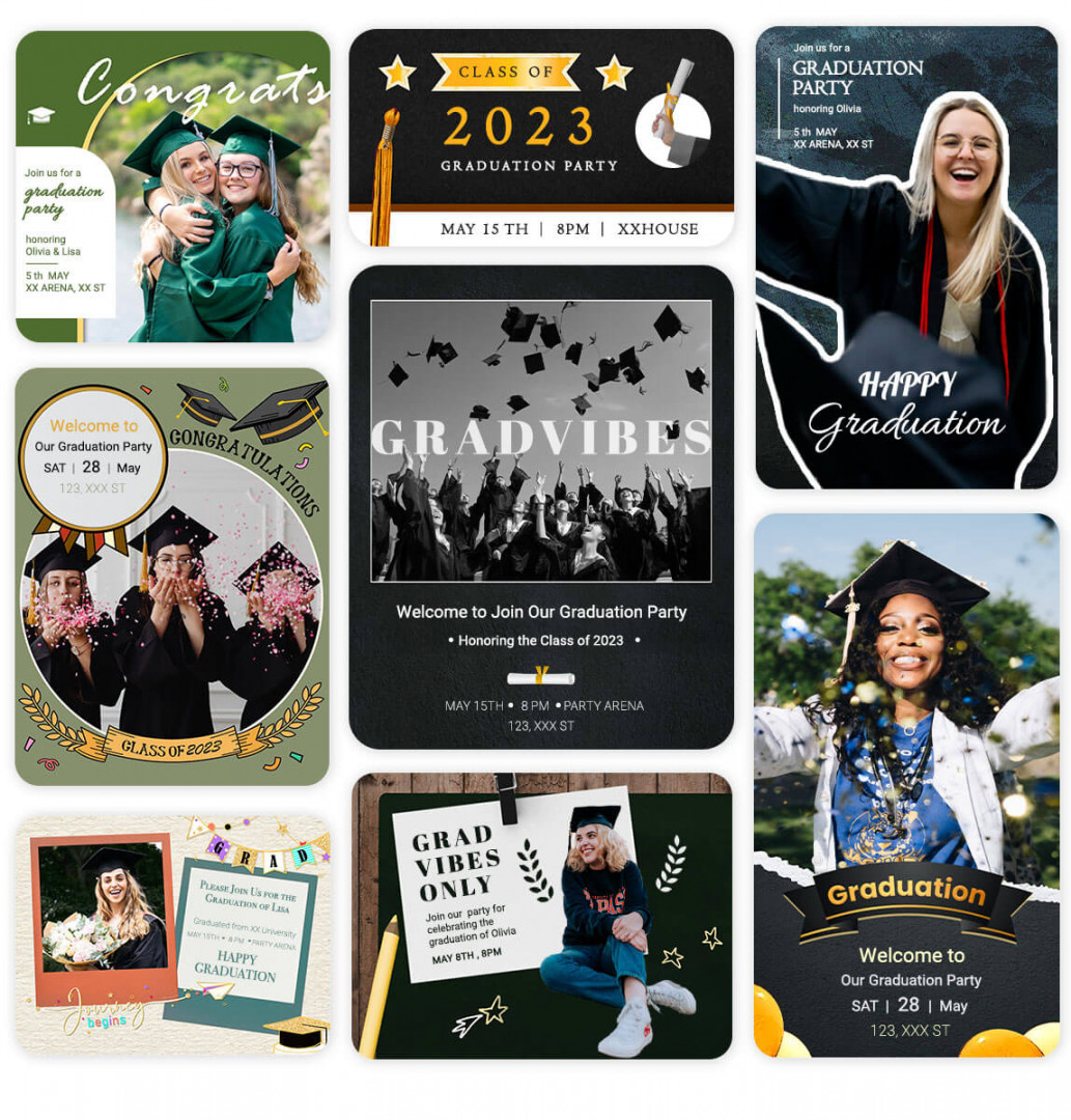 Design Your Own Graduation Invitation Photo Templates  PERFECT