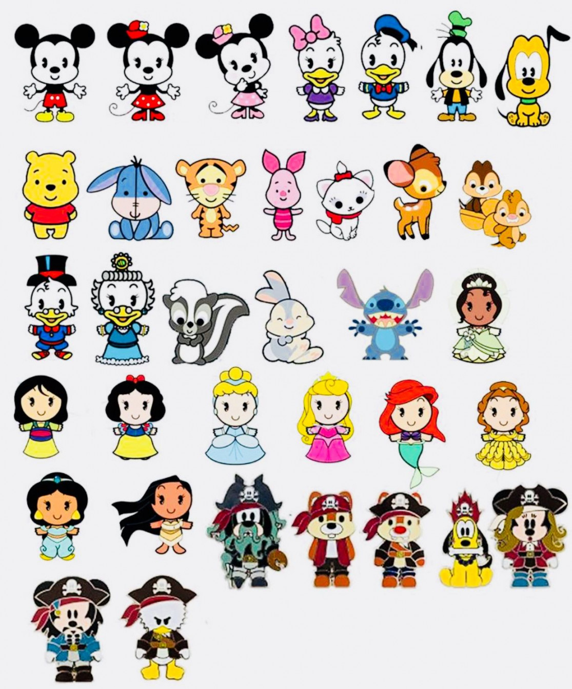 Disney characters ♥️  Cute disney drawings, Kawaii disney