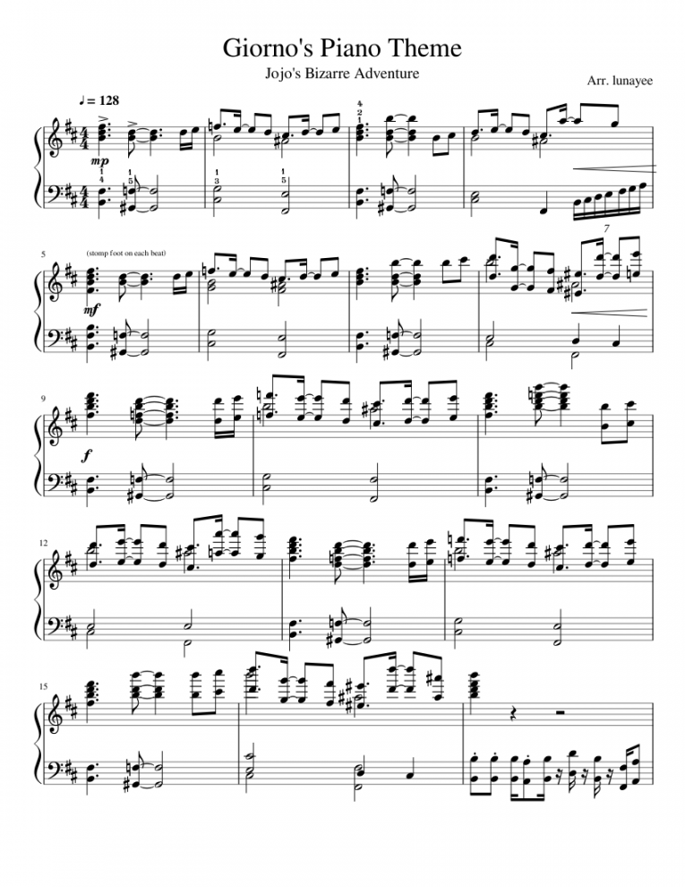 Download and print in PDF or MIDI free sheet music for Jojos