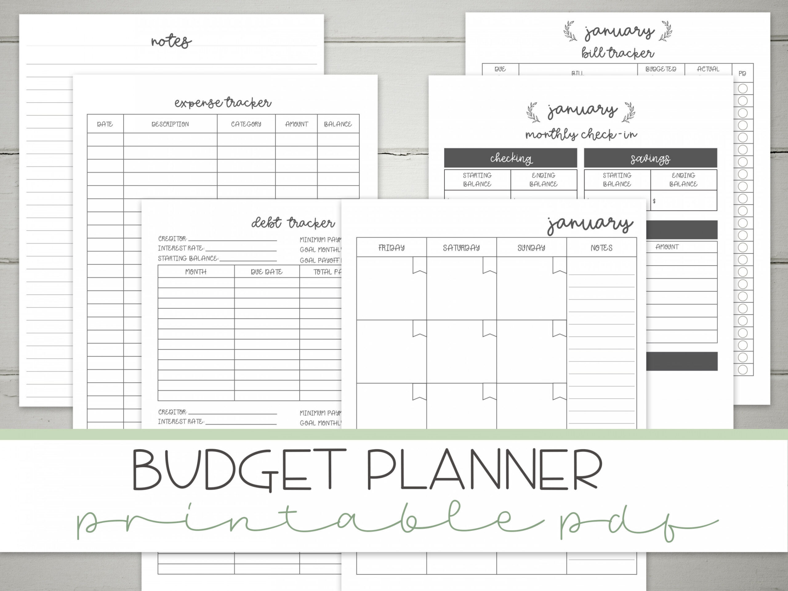 Druckbare Budget Planer Monatliche Budget Budgeting Vorlagen Undatierte  Digitale Planer Drucke DIY, PDF Print at Home, ,x