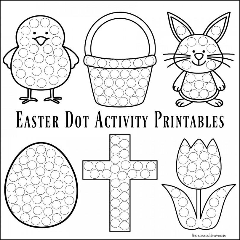 Easter Dot Activity Printables - The Resourceful Mama