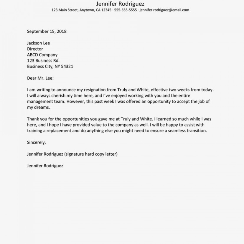 Explore Our Sample of Resignation Letter Due To Hostile Work