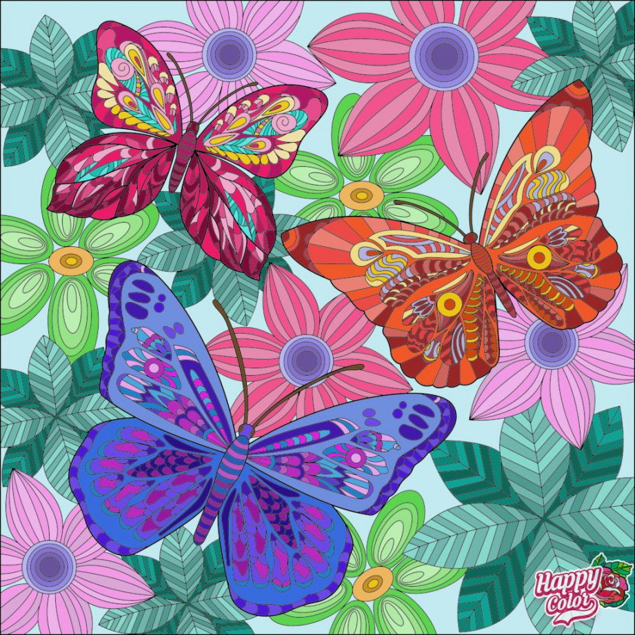 finished  Butterfly coloring page, Butterfly art, Butterfly wallpaper