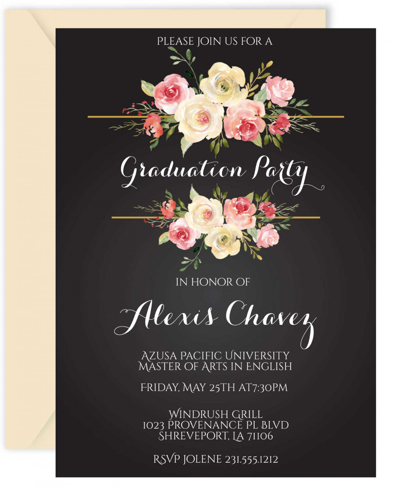 Floral Graduation Invitations - Announce It!