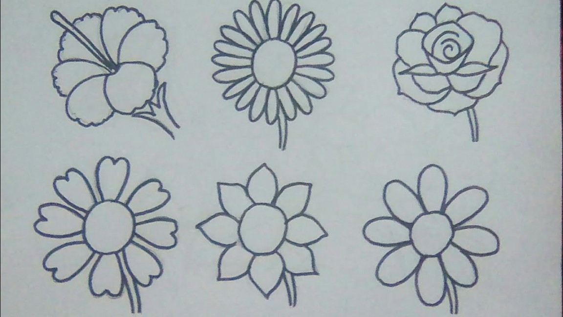 flower drawing technic  flowers design  flowers drawing  how to draw  flower