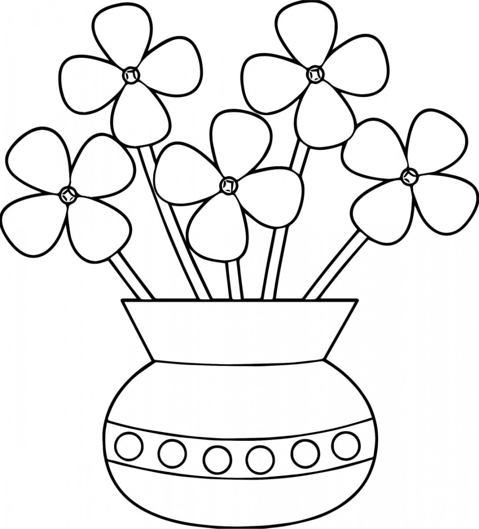 Flower Pot Coloring Pages - Best Coloring Pages For Kids