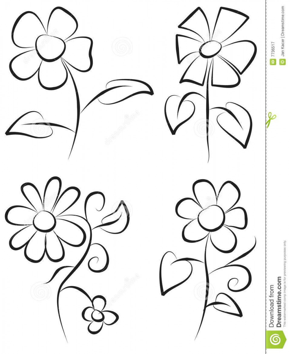 Flowers Pictures To Draw Hd Pictures   Flower drawing, Floral