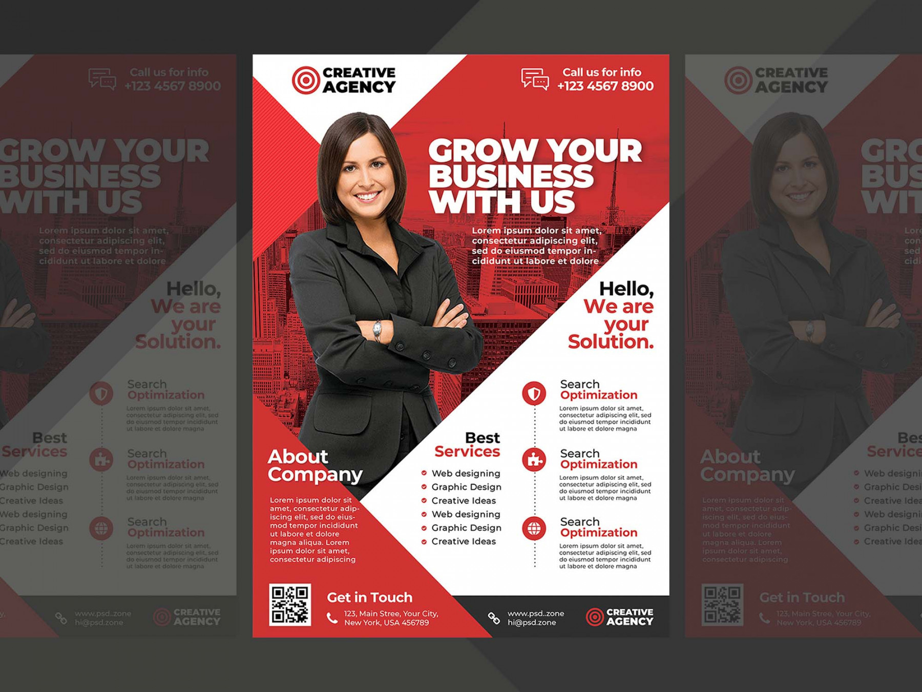 Free A Corporate Flyer Template (PSD)