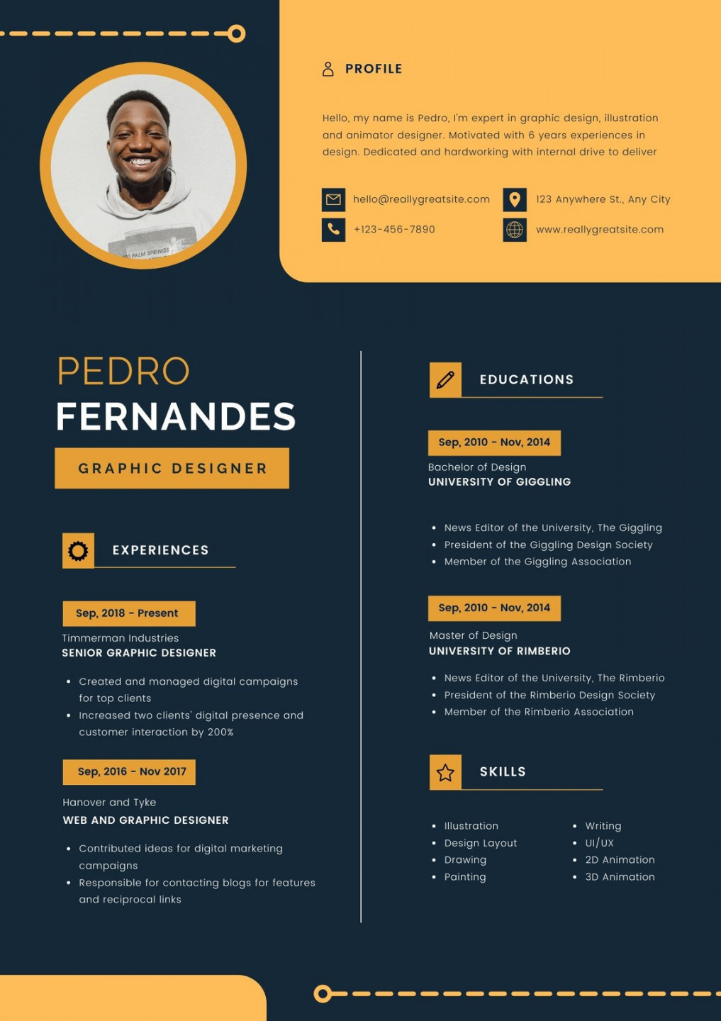 Free, custom printable graphic design resume templates  Canva