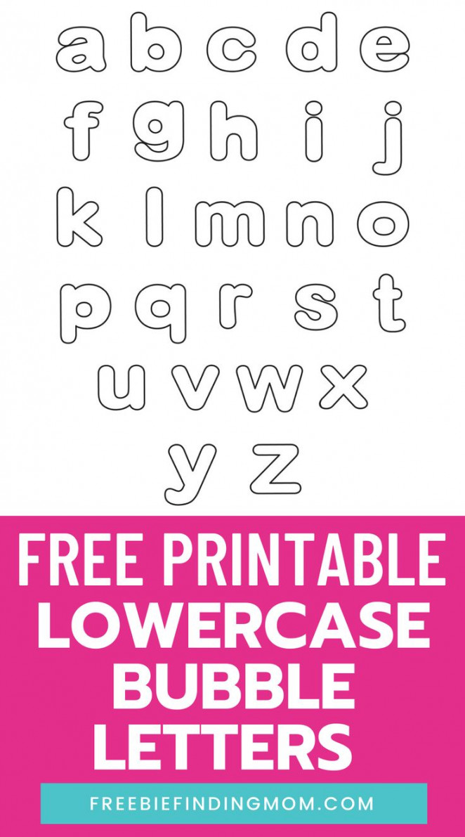 Free Lowercase Bubble Letters to Print - Freebie Finding Mom