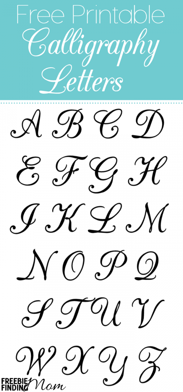 Free Printable Alphabet Calligraphy Letters - Freebie Finding