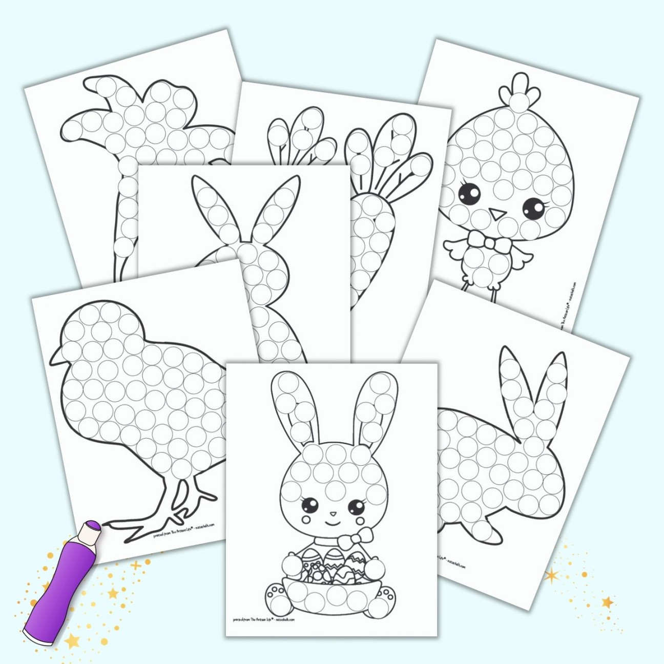 Free Printable Easter Do a Dot Pages for Toddlers and Preschoolers