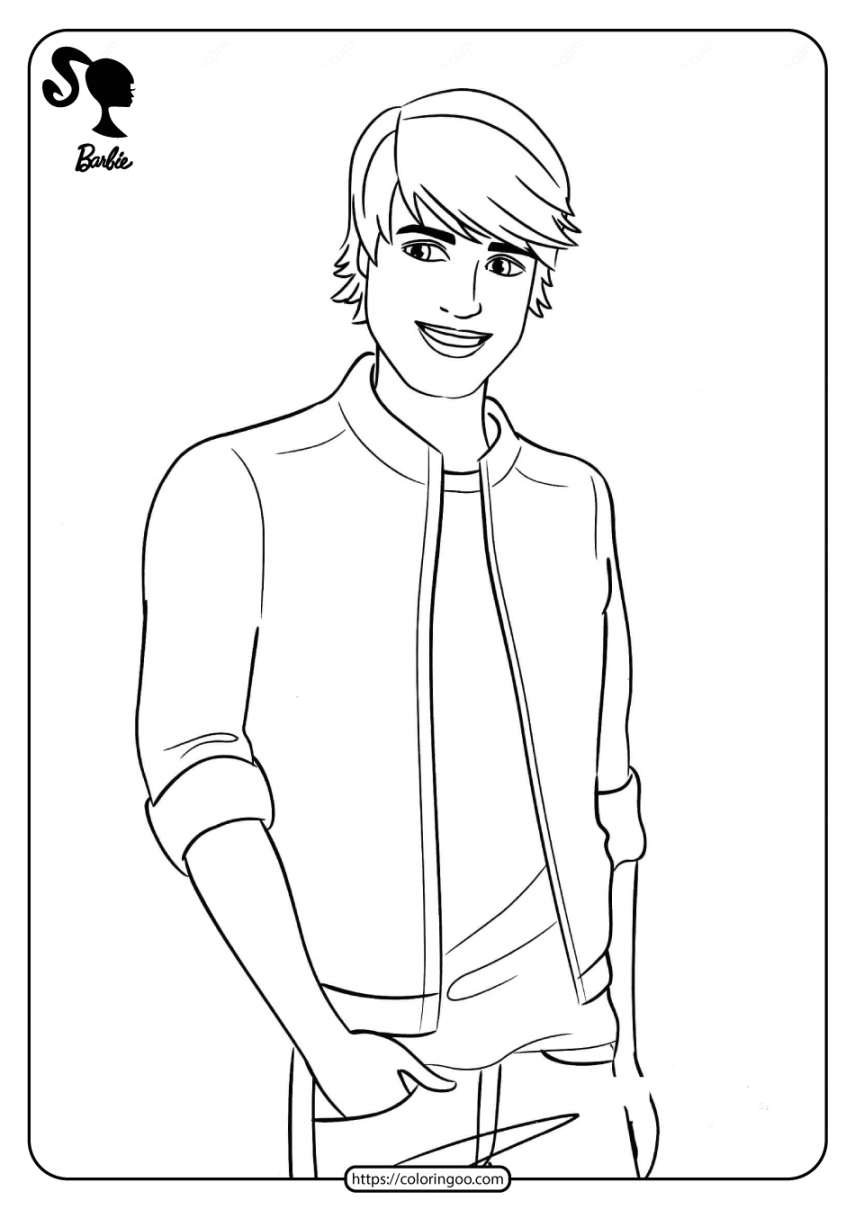 Free Printable Ken Coloring Pages  Barbie coloring pages, Barbie