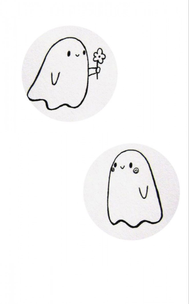 Ghost matching pfp  Mini drawings, Easy doodles drawings, Doodle