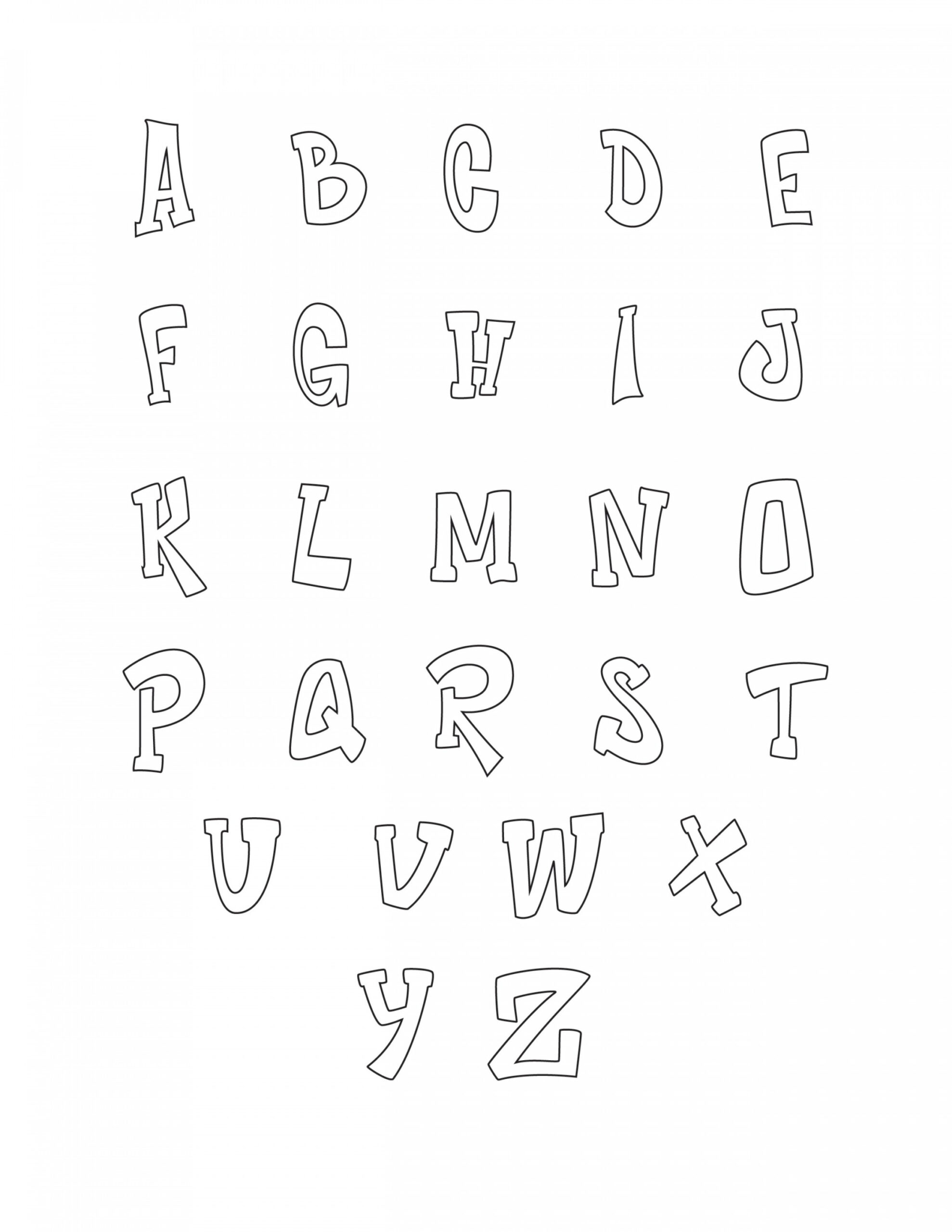 Graffiti Bubble Letters Alphabet Printable - Freebie Finding Mom