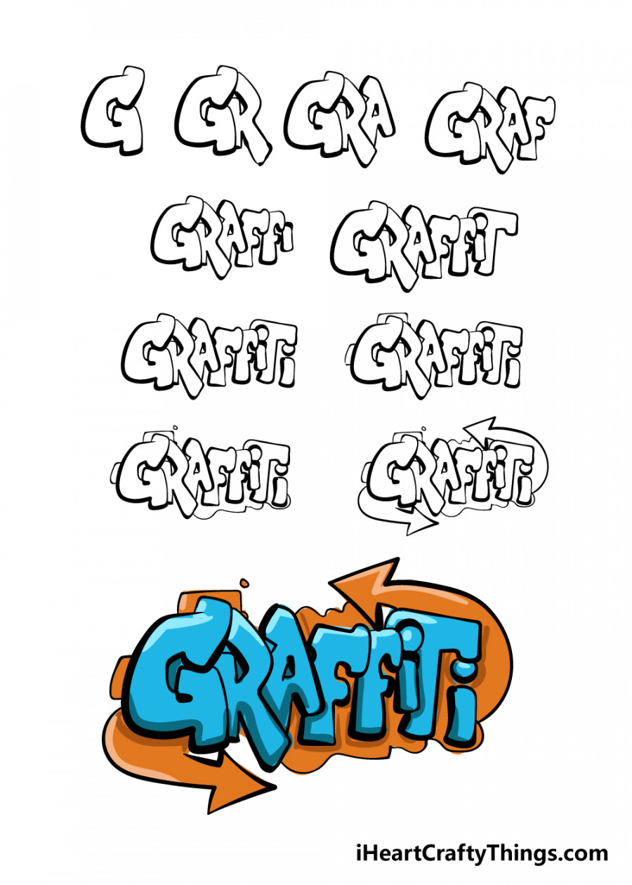 Graffiti Drawing - How To Draw Graffiti Step By Step