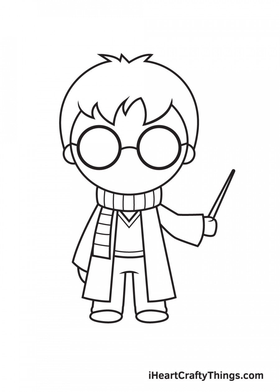 Harry Potter Drawing - How To Draw Harry Potter Step By Step