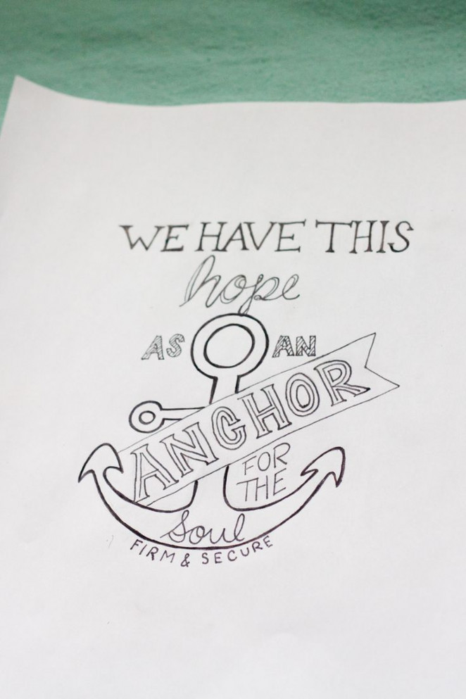 Hebrews : typography  Drawing quotes, Pretty easy drawings