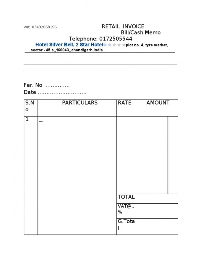 Hotel Bill  PDF  Services (Economics)  Economies