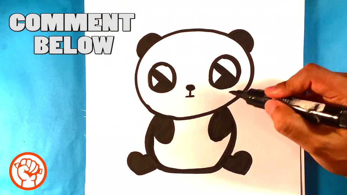 How to Draw a Cute Panda - Animals - Easy Pictures to Draw