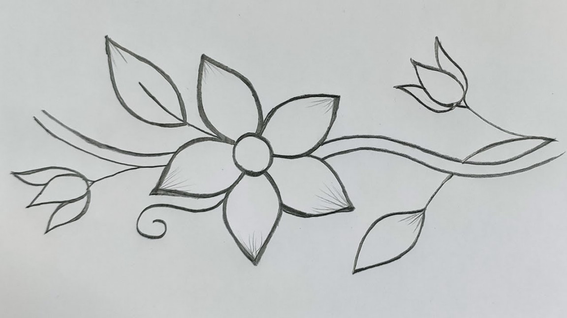 How to Draw a simple flower design /simple flower design