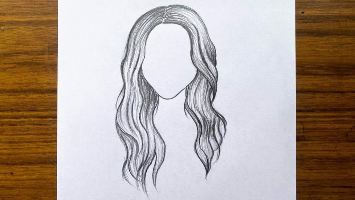 How to draw hair  How to draw realistic girl hair for beginners  Easy  drawing for beginners