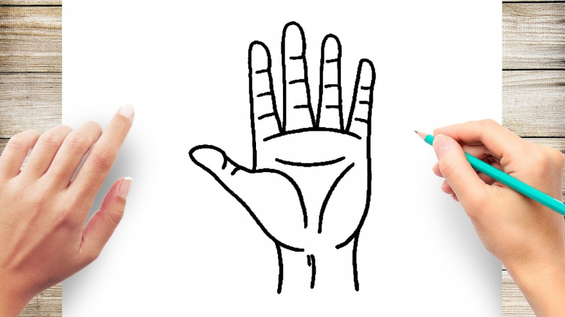 How to Draw Palm Hand Easy