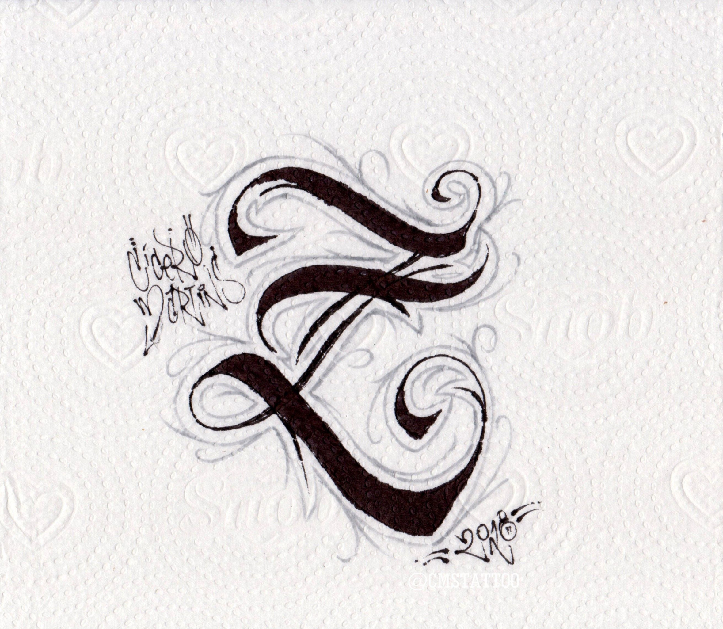 Lettering. Letters Z. Letra Z. Calligraphy