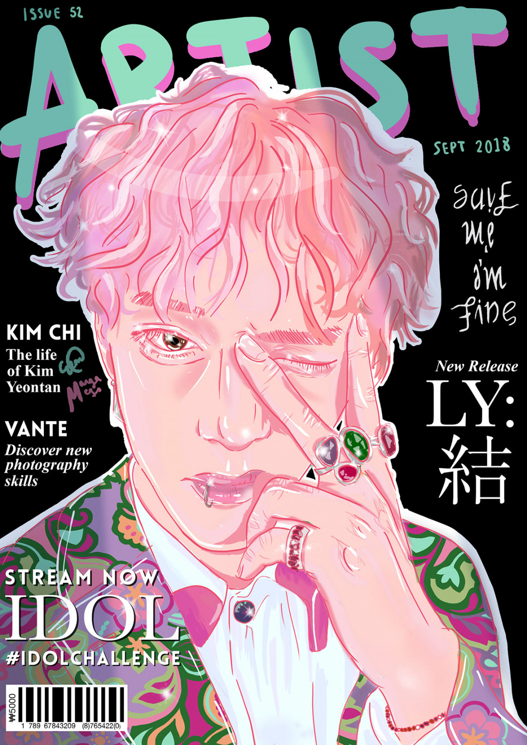 Magazine Cover  BTS Fanart Kim Taehyung on Behance