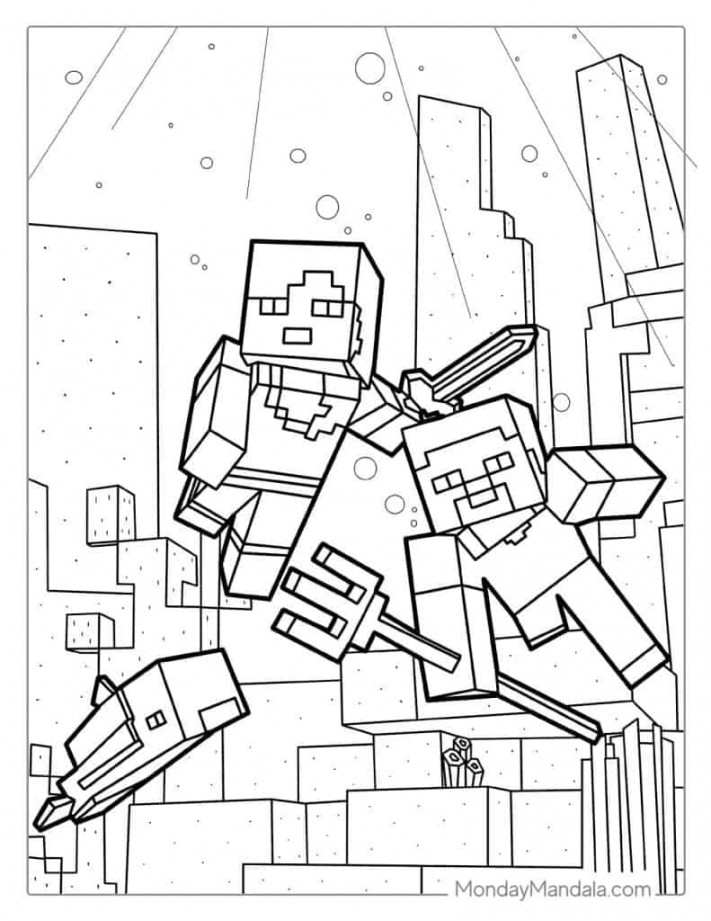 Minecraft Coloring Pages (Free PDF Printables)