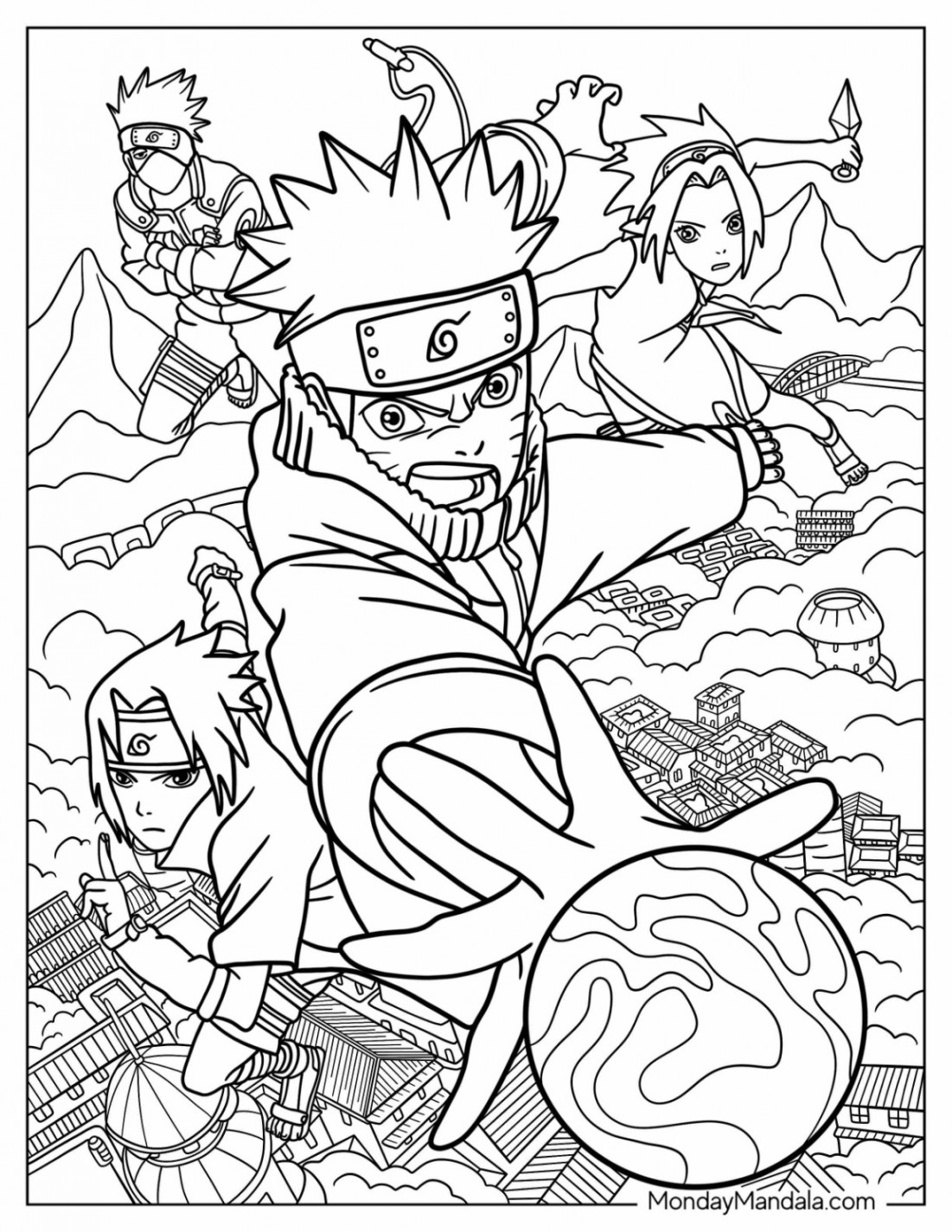 Naruto Coloring Pages (Free PDF Printables)