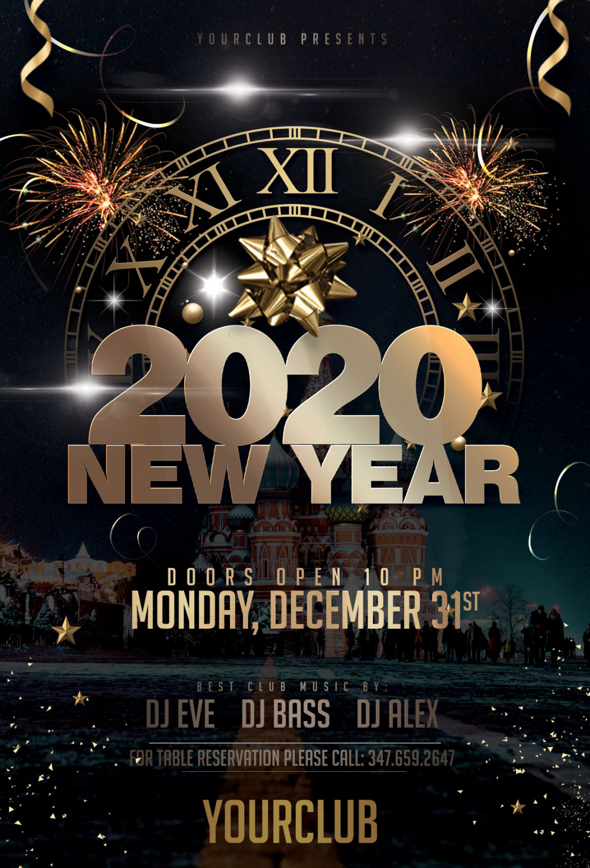 New Year Eve  Free PSD Flyer Template by StudioFlyers on