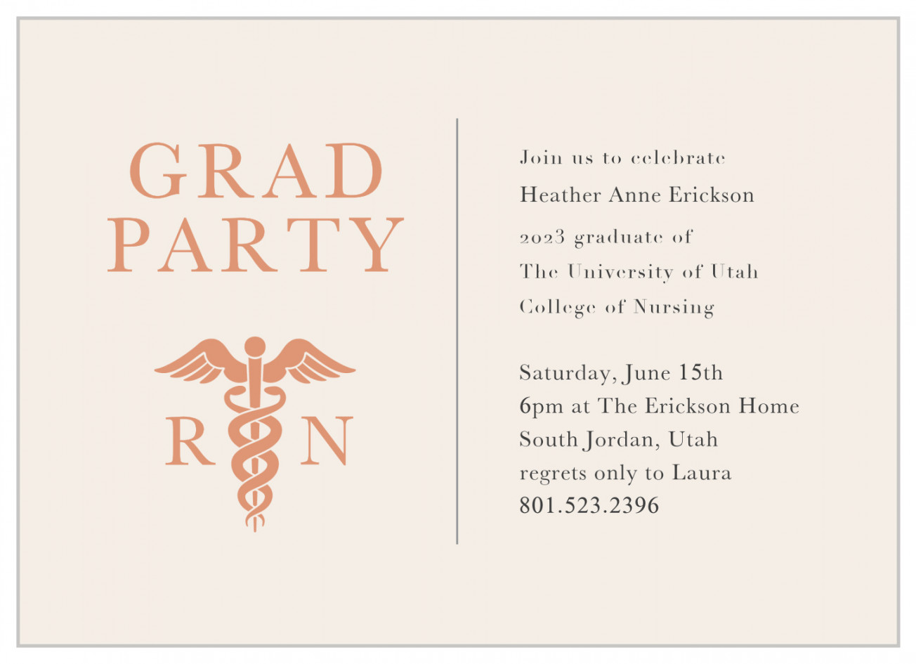 Nursing Symbol Graduation Invitations by BasicInvite