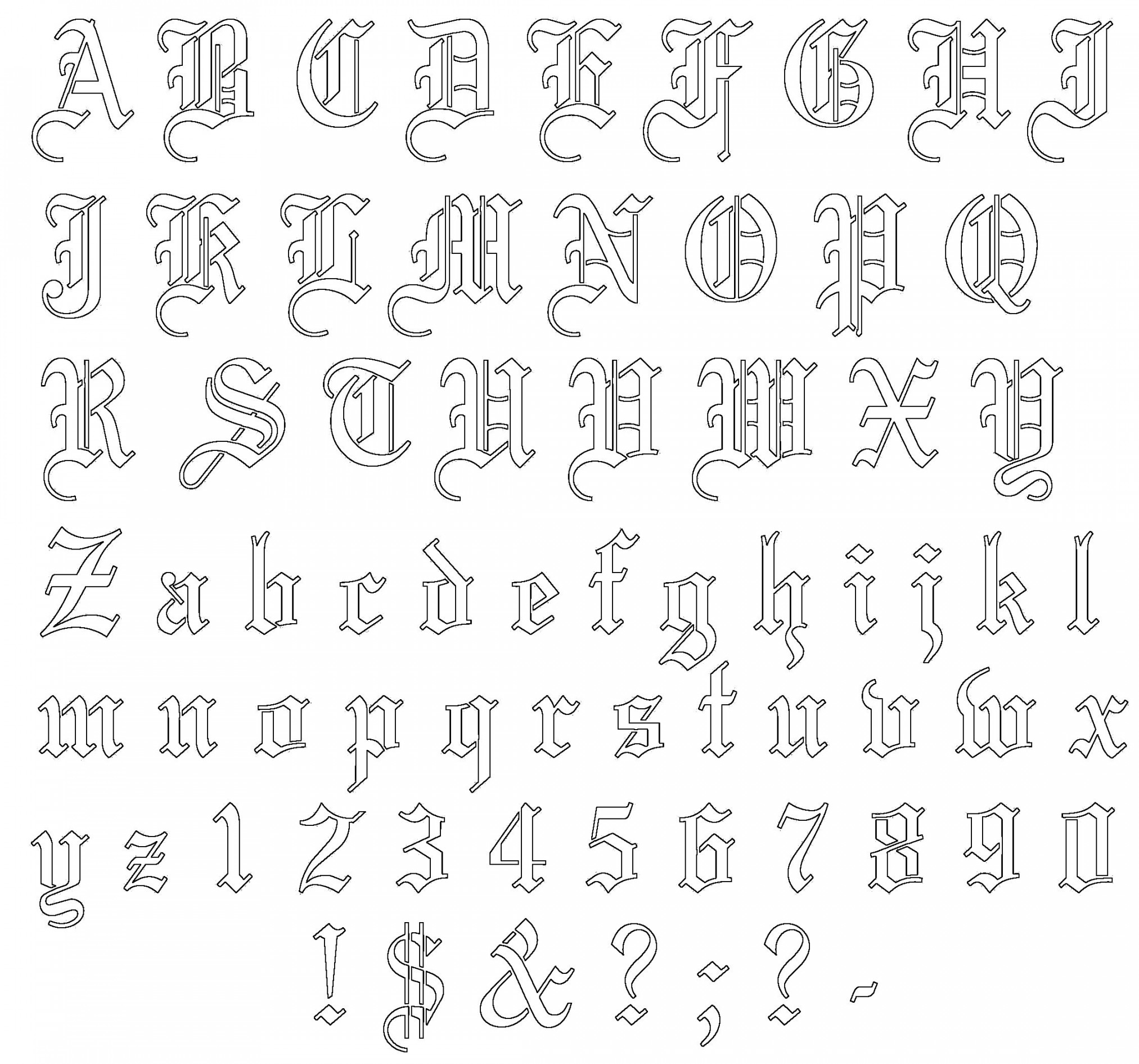 Old English Stencil - Best Of Pinterest  Tattoo fonts alphabet